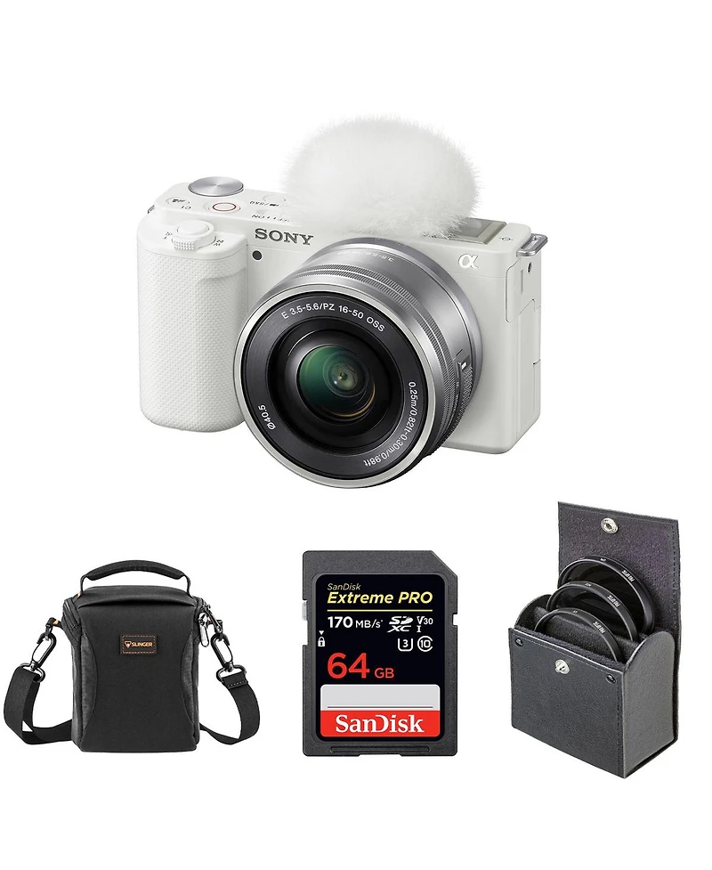 Sony Sony Zv-E10 Aps-c Mirrorless Interchangeable Lens Vlogging Camera with 16-50mm Lens, White