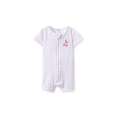 Cotton On Baby Boys The Billie Short Sleeve Zip Romper