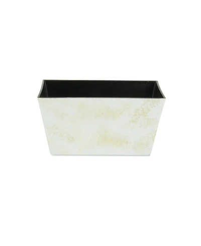 Weather-Resistant Rectangular Plastic Planter for Outdoor and Indoor Use