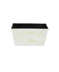 Weather-Resistant Rectangular Plastic Planter for Outdoor and Indoor Use