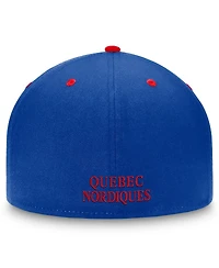 Fanatics Men's Blue/Red Quebec Nordiques Heritage Retro Fitted Hat