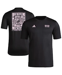 Adidas Men's Black Inter Miami Cf Local Wrap T-Shirt