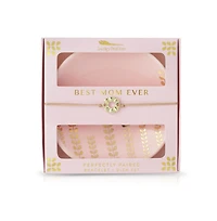 Lucky Feather Bracelet + Dish Set - Best Mom Ever