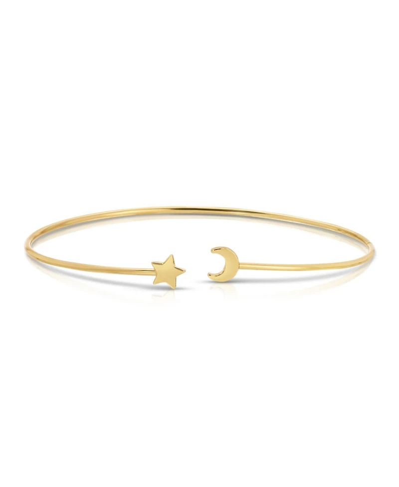 Lucky Feather Connection Cuff - Moon and Star