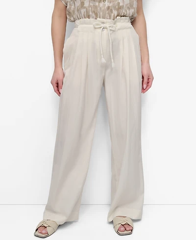 Dkny Women's Tie-Front Wide-Leg Pants