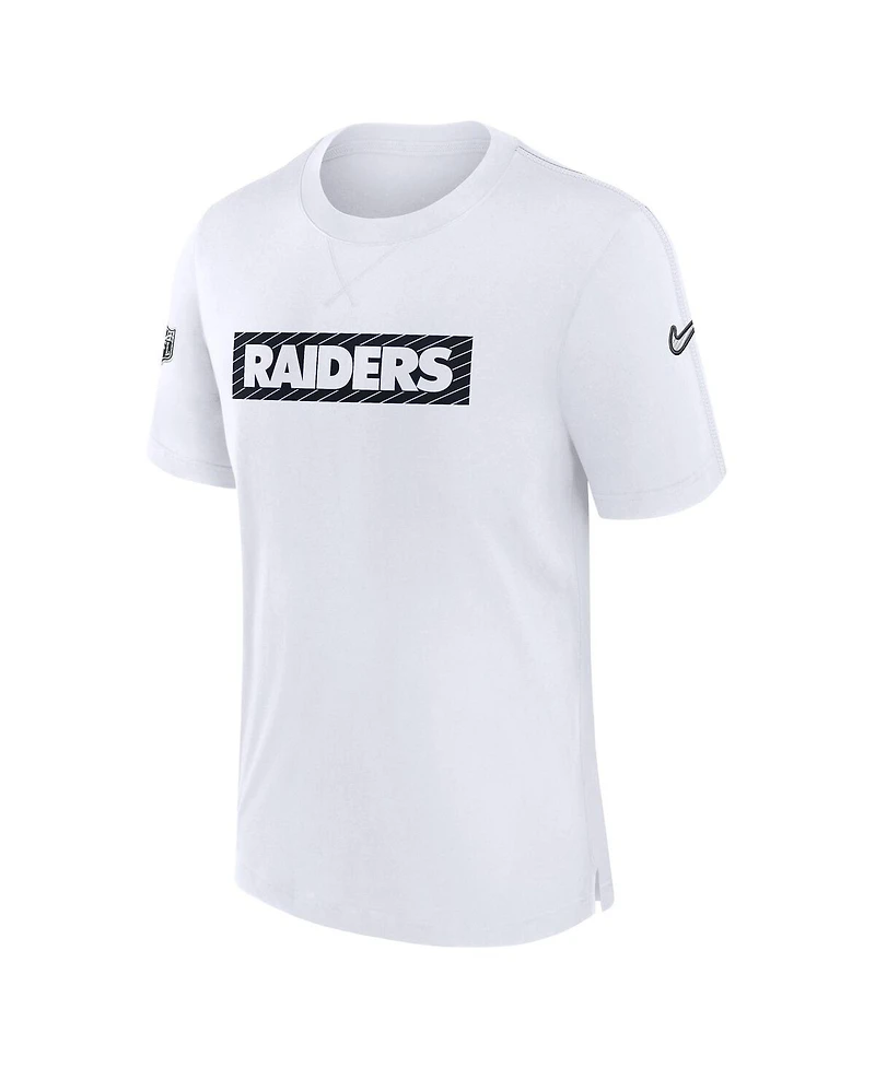 Nike Men's White Las Vegas Raiders Sideline Player Performance T-Shirt