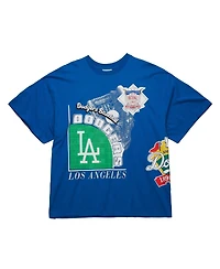 Mitchell & Ness Men's Blue Los Angeles Dodgers Cooperstown Collection Logo Blast T-Shirt