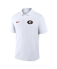 Nike Men's White Georgia Bulldogs Primetime Victory Primary Logo Performance Polo Shirt