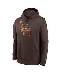 Nike Men's Brown San Diego Padres Cooperstown Collection Logo Club Pullover Hoodie
