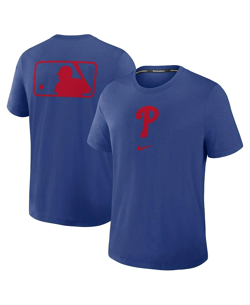 Nike Men's Royal Philadelphia Phillies Authentic Collection Early Work Tri-Blend Performance T-Shirt