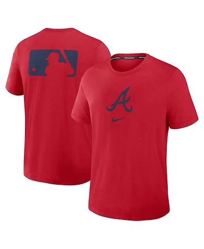 Nike Men's Red Atlanta Braves Authentic Collection Early Work Tri-Blend Performance T-Shirt