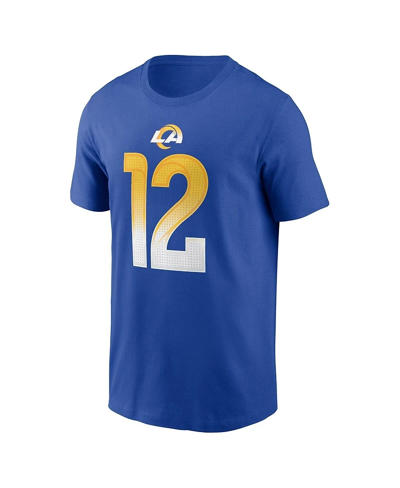 Nike Men's Puka Nacua Royal Los Angeles Rams Player Name Number T-Shirt