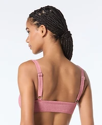 Michael Kors Women's Grommet Square-Neck Bikini Top