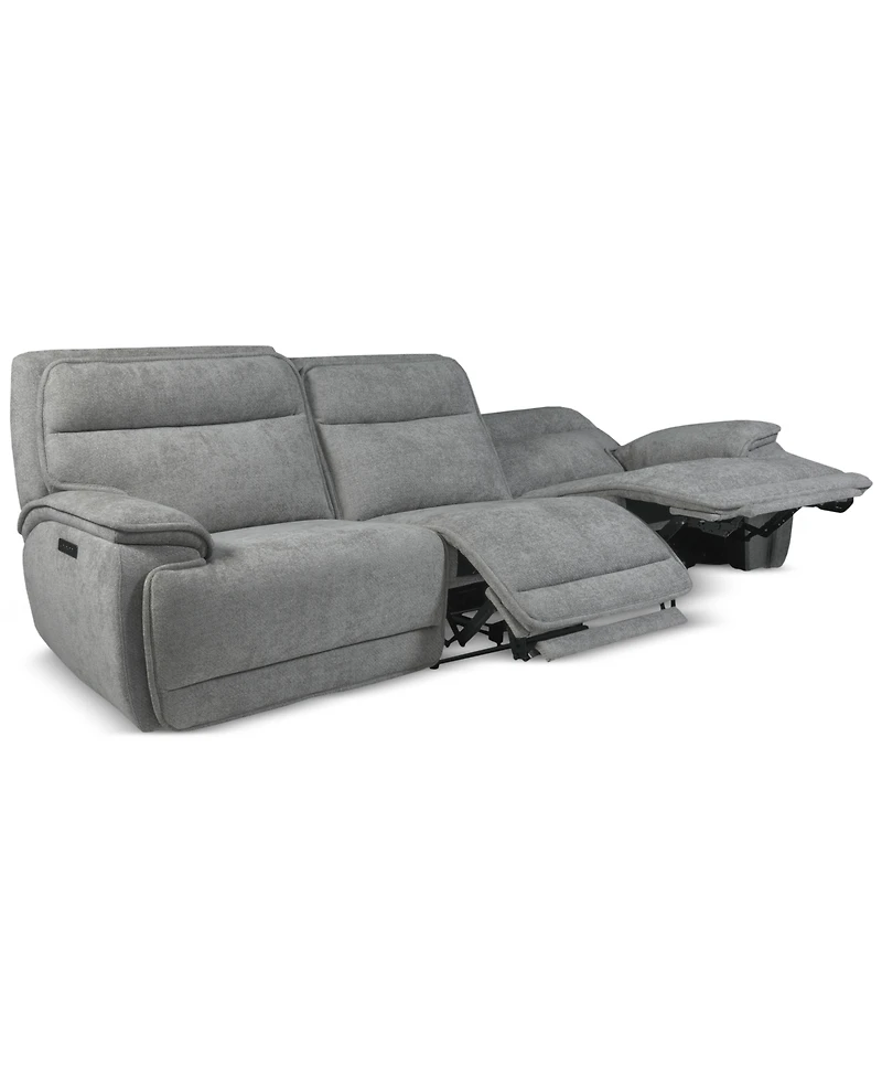 Ozryn -Pc. Fabric Sofa with Power Motion Chairs