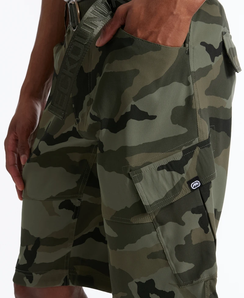 Ecko Unltd Men's The Leader Belted Cargo Shorts