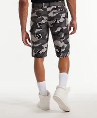 Ecko Unltd Men's Keep Tabs On Belted Cargo Shorts