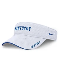 Nike Men's and Women's White Kentucky Wildcats 2025 Dugout Softball Ace Performance Adjustable Visor Hat