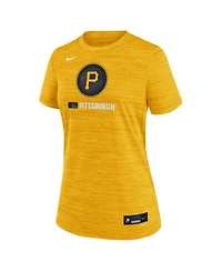 Nike Women's Gold Pittsburgh Pirates Authentic Collection City Connect Velocity Performance T-Shirt