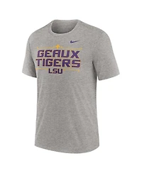Nike Men's Heather Gray Lsu Tigers Campus Local Tri-Blend T-Shirt