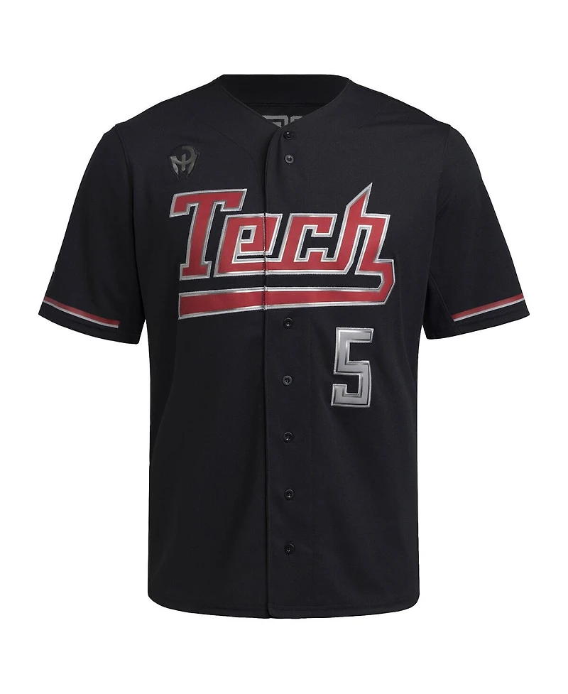 Adidas Men's Patrick Mahomes Black Texas Tech Red Raiders Replica Baseball Jersey