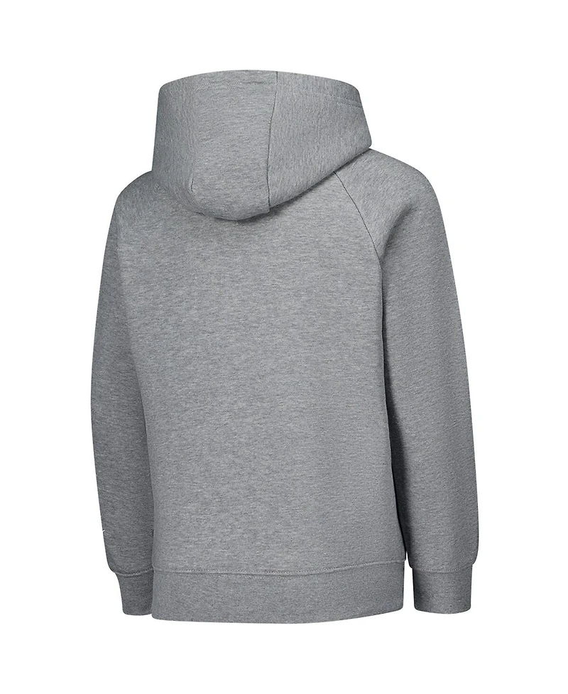 Nike 3BRAND by Russell Wilson Big Boys and Girls Gray Plate Logo Raglan Pullover Hoodie