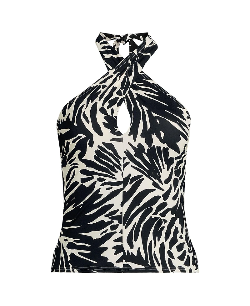 Lands' End Women's Criss Cross Halter Tankini Top