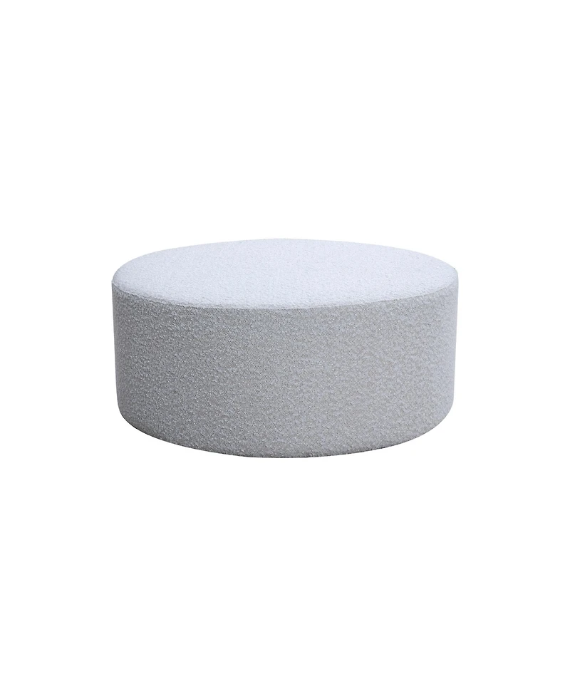 Streamdale Versatile Round Boucle Table Ottoman, Seat, End/Side Table