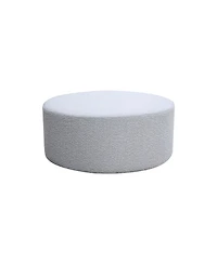 Streamdale Versatile Round Boucle Table Ottoman, Seat, End/Side Table