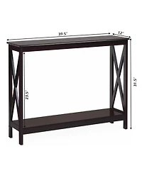 2-Tier Console X-Design Sofa Side Accent Table