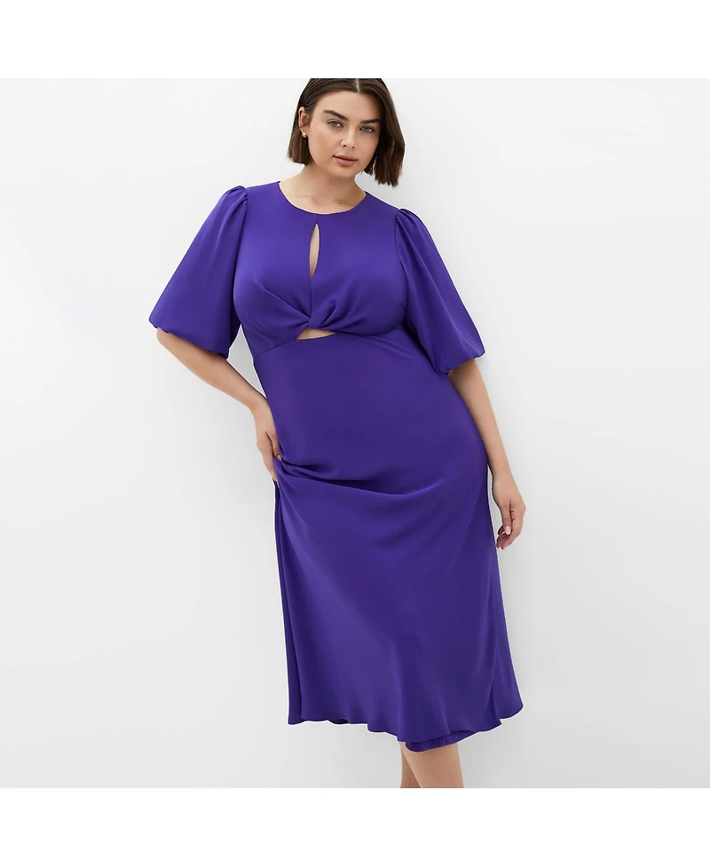 City Chic Plus Size Ines Puff Dress