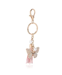 Juicy Couture Butterfly Charm Keychain with Pearls