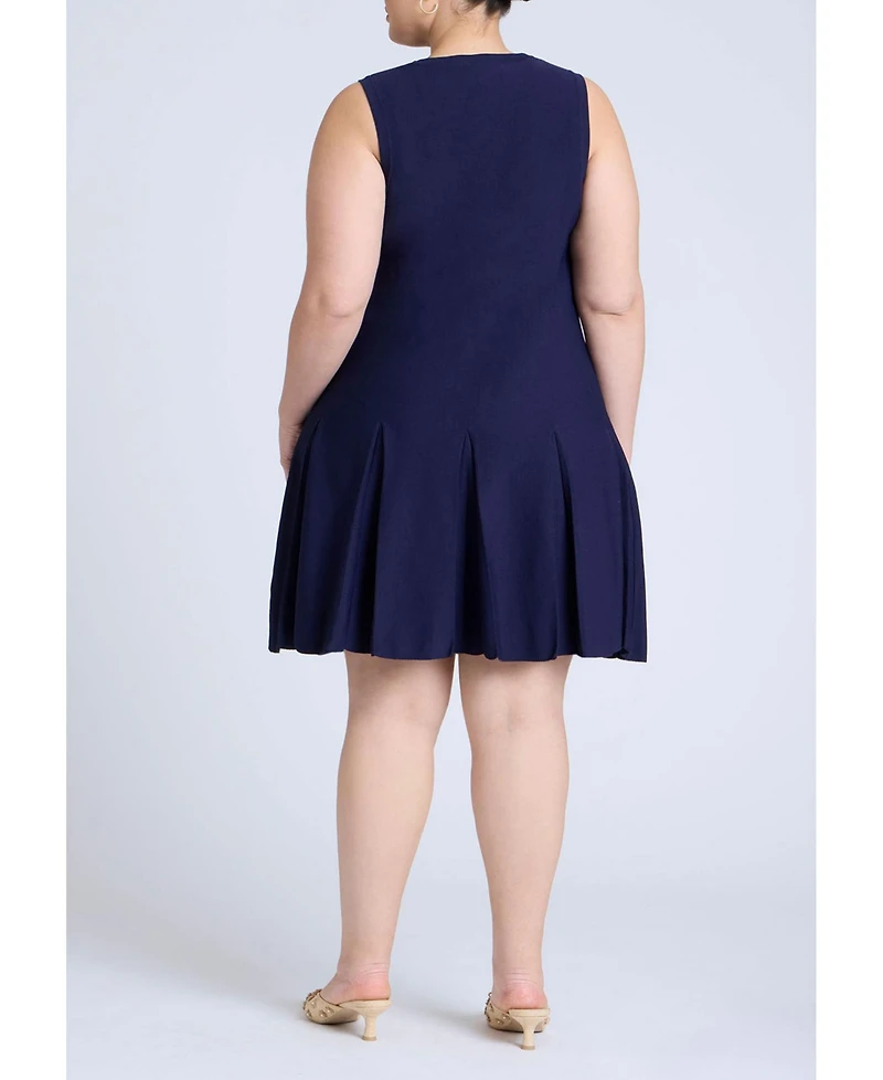 Eloquii Women's Plus Sweater Tennis Dress