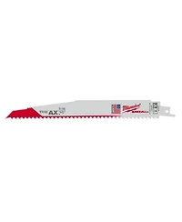 Milwaukee 9 in. 5 Tpi Ax Nail-Embedded Wood Cutting Sawzall Reciprocating Saw Blades - 5 Count - 48-00-5026