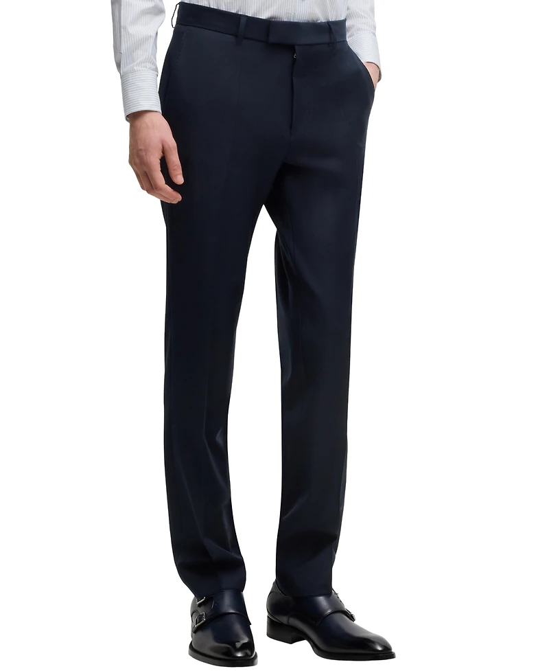 Boss by Hugo Men's Virgin Wool Slim-Fit Trousers