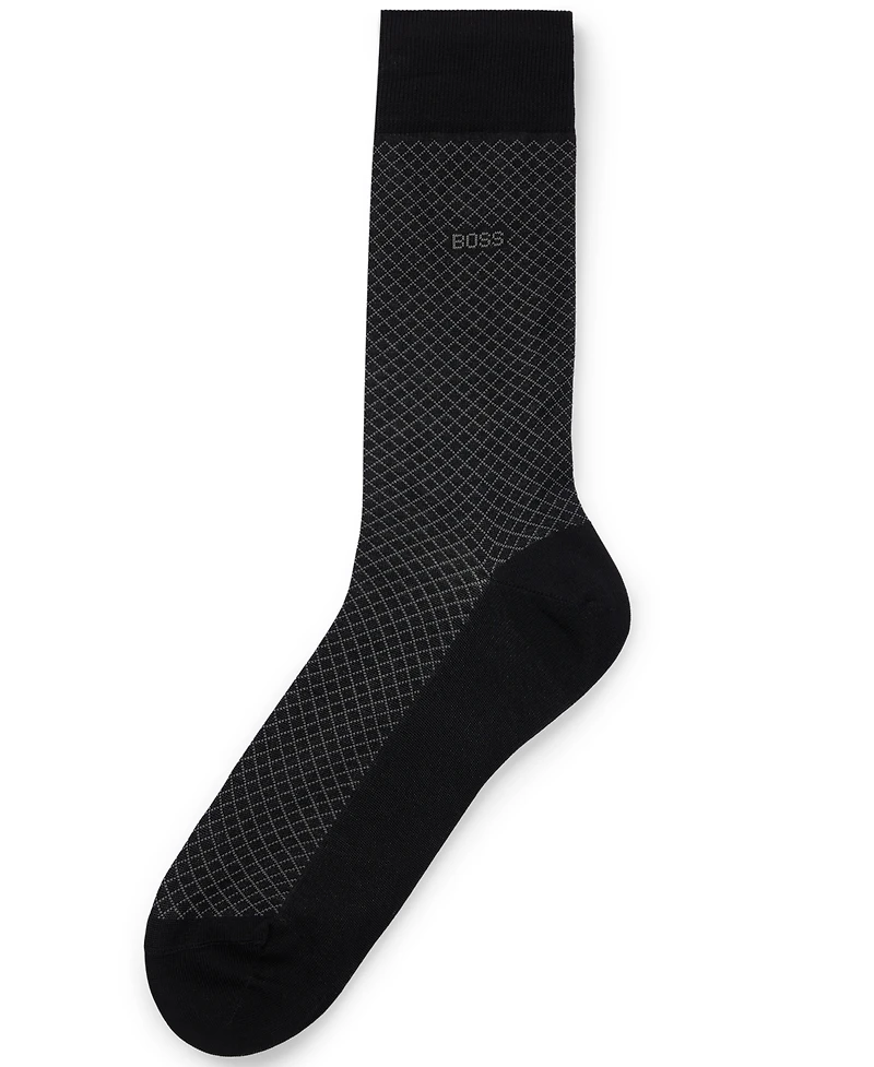 Boss by Hugo Men's Regular-Length Patterned Socks