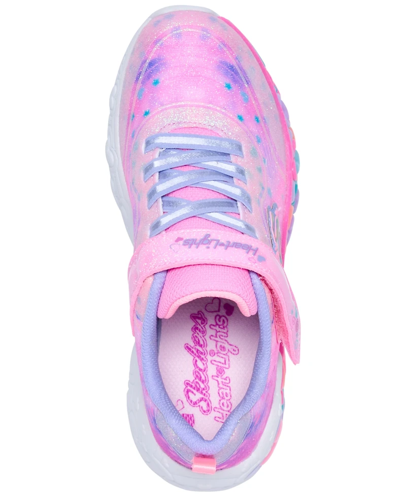 Skechers Little Girls' S-Lights: Eternal Heart Lights Light-Up Fastening Strap Casual Sneakers from Finish Line