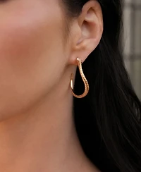 Ettika Serpentina Cubic Zirconia Hoop Earrings