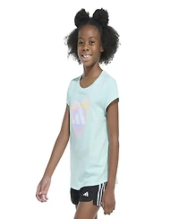 adidas Big Girls Short Sleeve Cap Sleeve T-Shirt