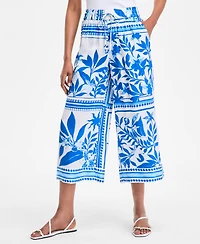 I.n.c. International Concepts Women's Printed Wide-Leg Cropped Pants, Exclusively at Macy's