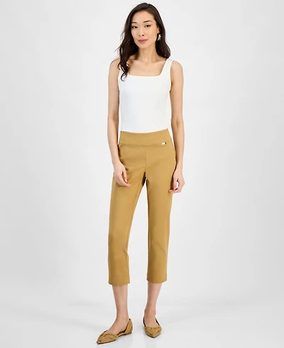 I.n.c. International Concepts Women's Tummy-Control Pull-On Capri Pants, Created for Macy's