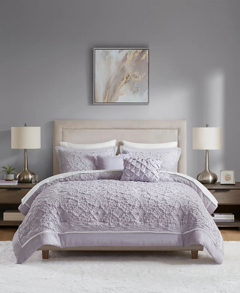 Addison Park Payton 9-Pc. Jacquard Comforter Set, Full