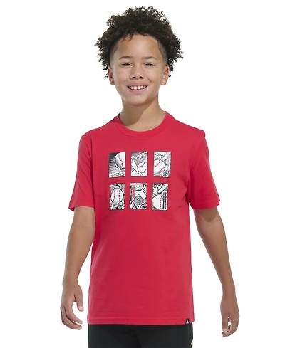 adidas Big Boys Short Sleeve Baseball Card T-Shirt