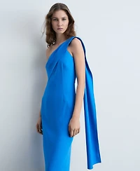 Mango Women's Off-Shoulder Asymmetric Dress