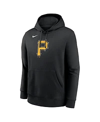 Nike Men's Black Pittsburgh Pirates Logo Club Fleece Pullover Hoodie