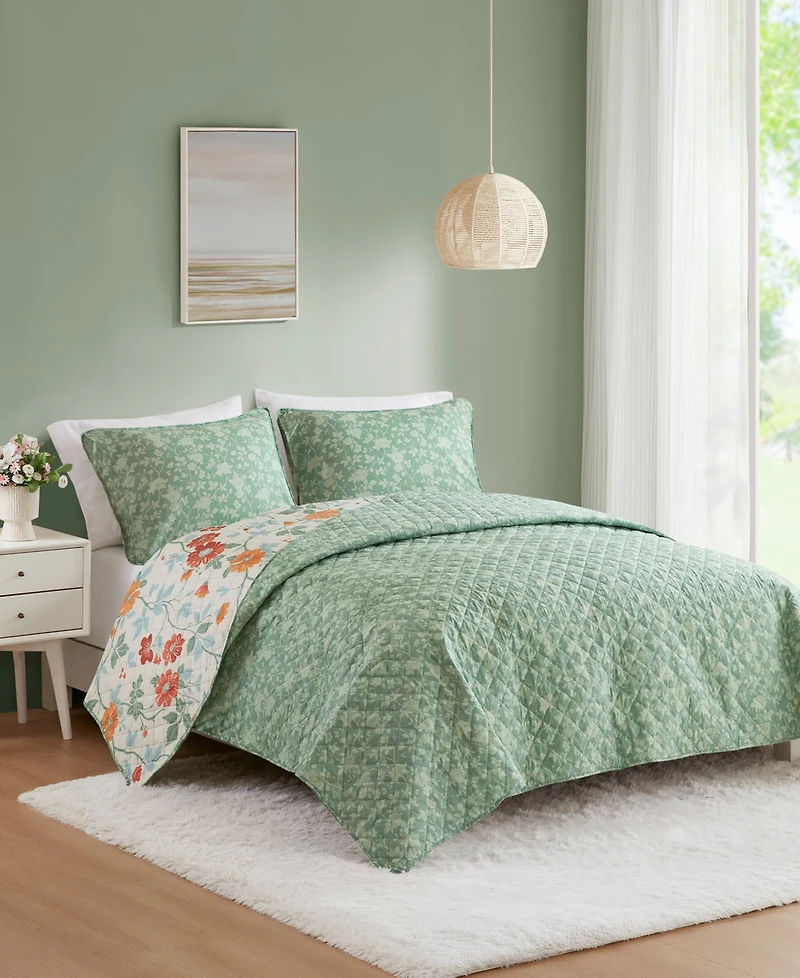 Addison Park Rosalie Floral 3-Pc. Quilt and Tote Set, Twin