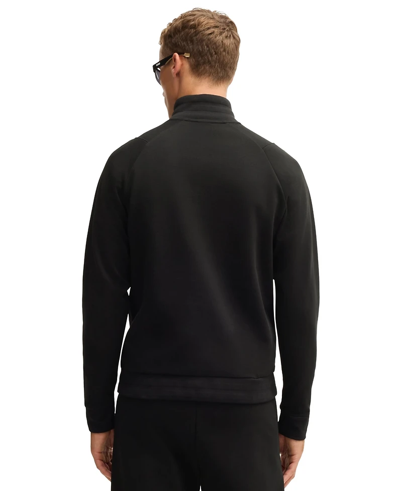 Boss by Hugo Men's Double B Monogram Zip-Neck Sweatshirt