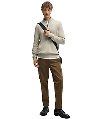 Boss by Hugo Men's Logo Patch Zip-Neck Sweater