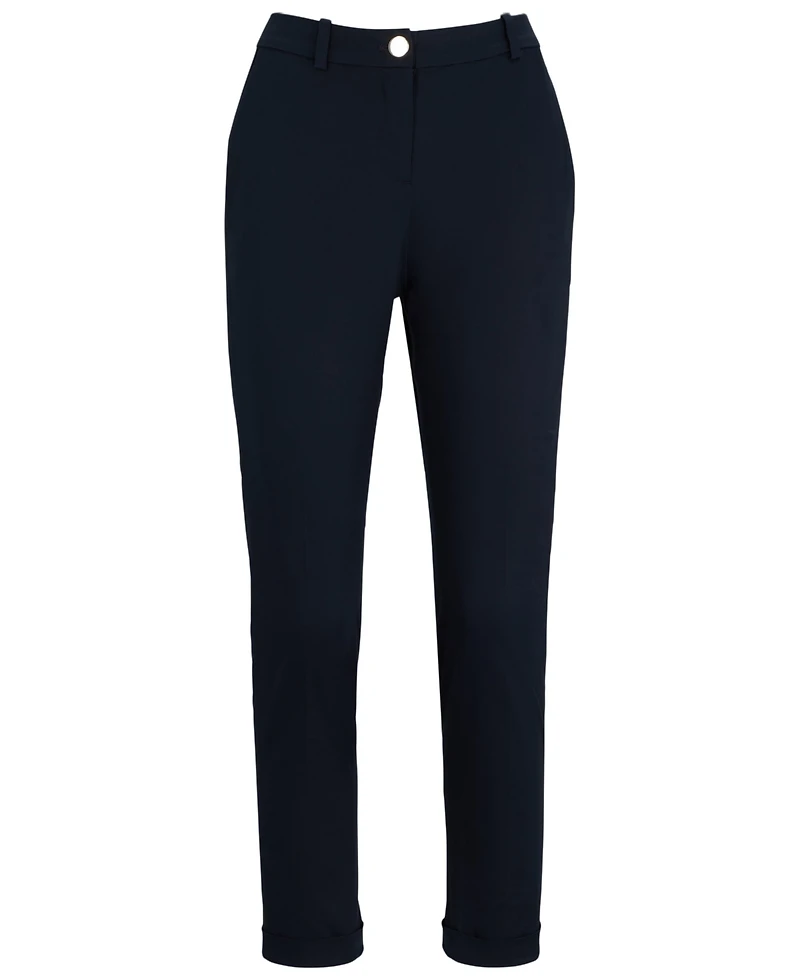 Boss by Hugo Women's Stretch-Cotton Twill Regular-Fit Trousers