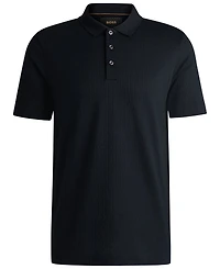 Boss by Hugo Men's Quilted Cotton and Silk Regular-Fit Polo Shirt