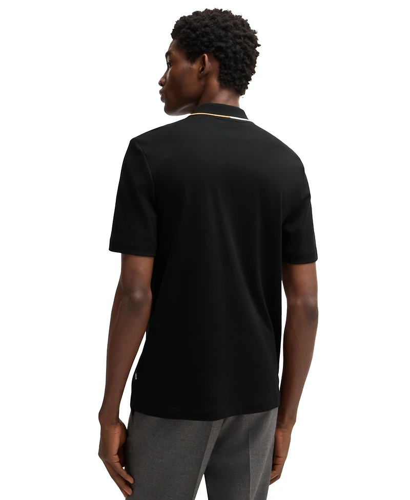 Boss by Hugo Men's Zip-Neck Interlock Polo